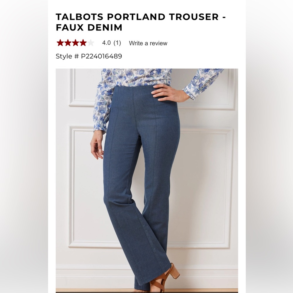 COPY - NWT Talbots Portland Trouser 4p 4 Petite